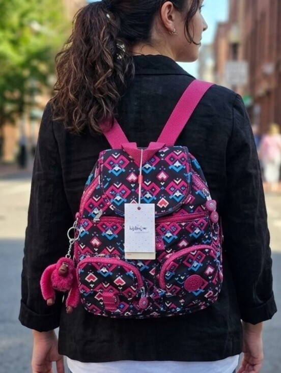 Kipling Handbags - Kipling Geometric City Zip Convertible Backpack